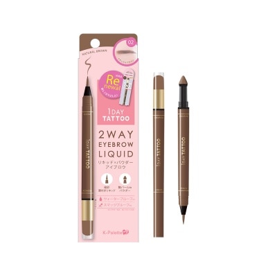 K PALETTE - 2Way Eyebrow Liquid - 02 Natural Brown