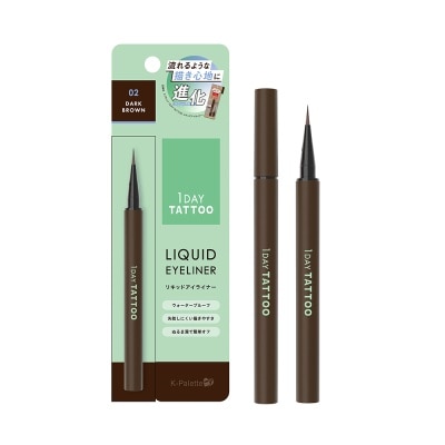 K PALETTE - 1Day Tattoo Liquid Eyeliner a - 02 Dark Brown image