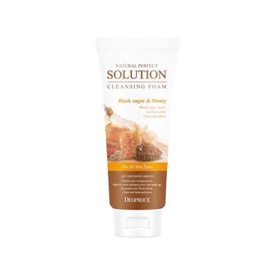 DEOPROCE Natural Perfect Solution Cleansing Foam - Pore Care Brown (Black Sugar & Honey)