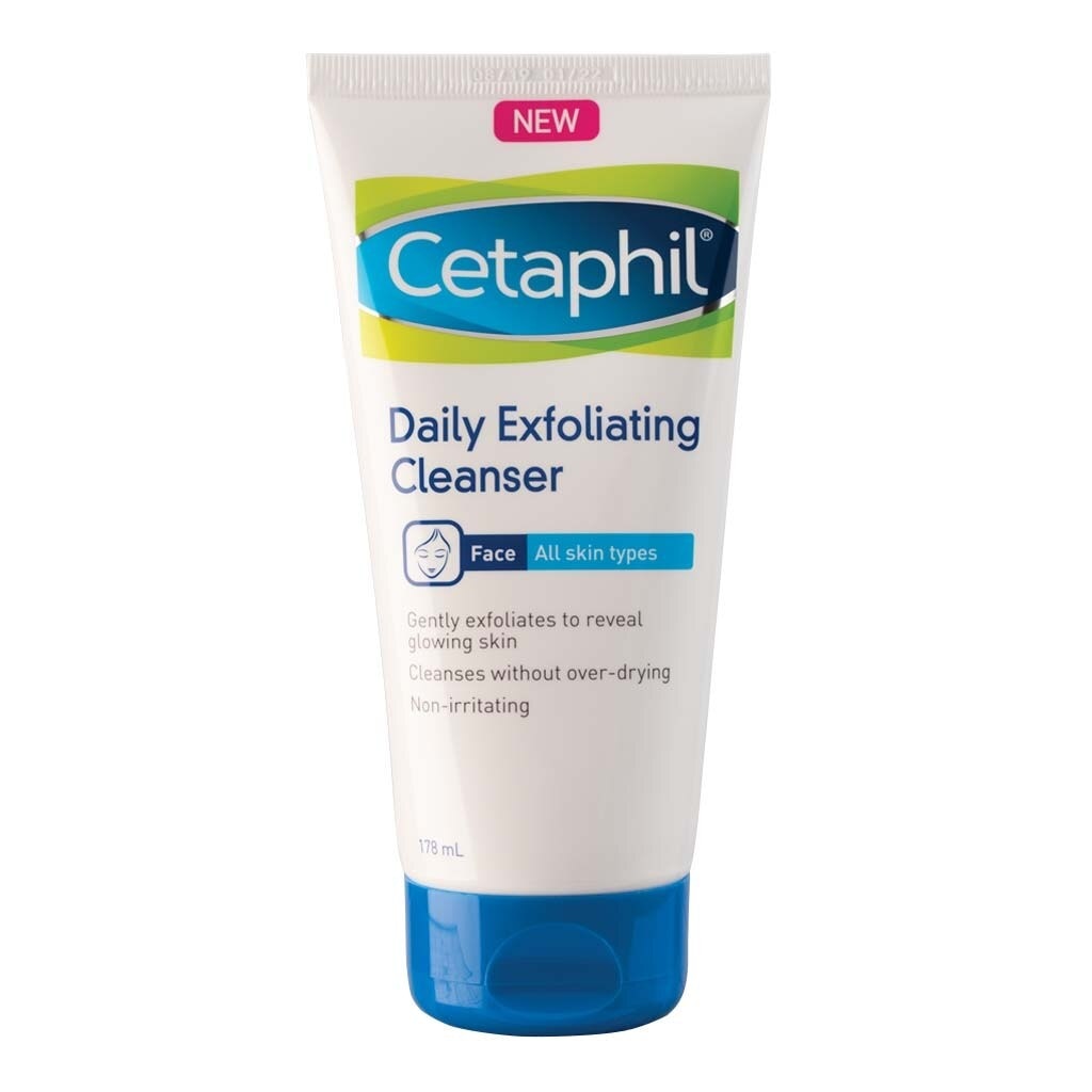 Cetaphil Daily Exfoliating Cleanser 178ml [For Oily and Sensitive Skin / Gentle Facial Wash]