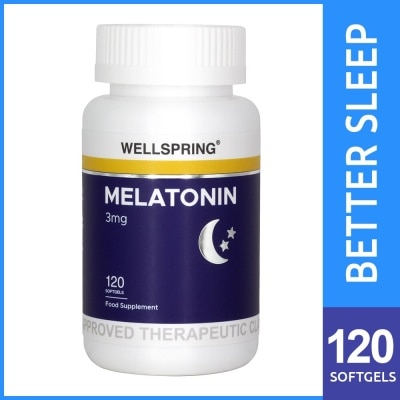 WELLSPRING Melatonin 3 mg x 120 Soft Gels