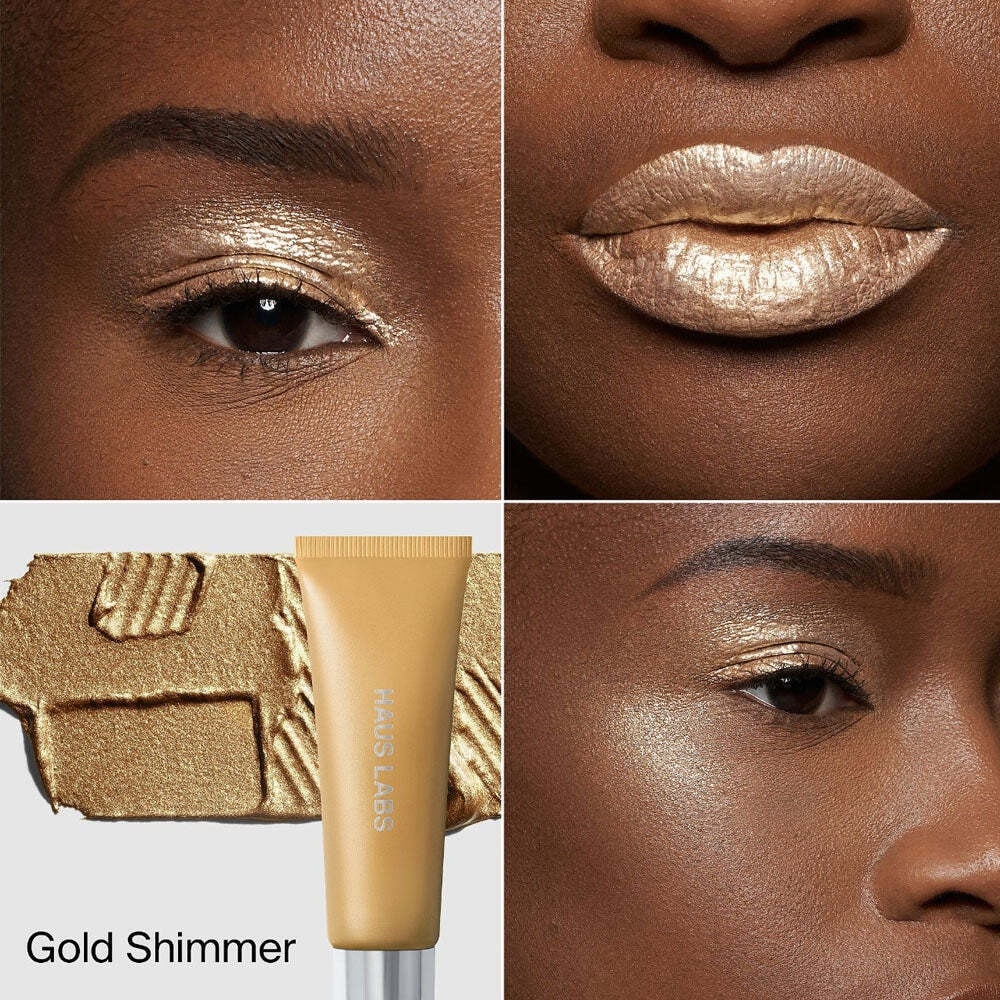 Haus Labs Hy Power Eye, Cheek and Lip Pigment Paint Gold Shimmer