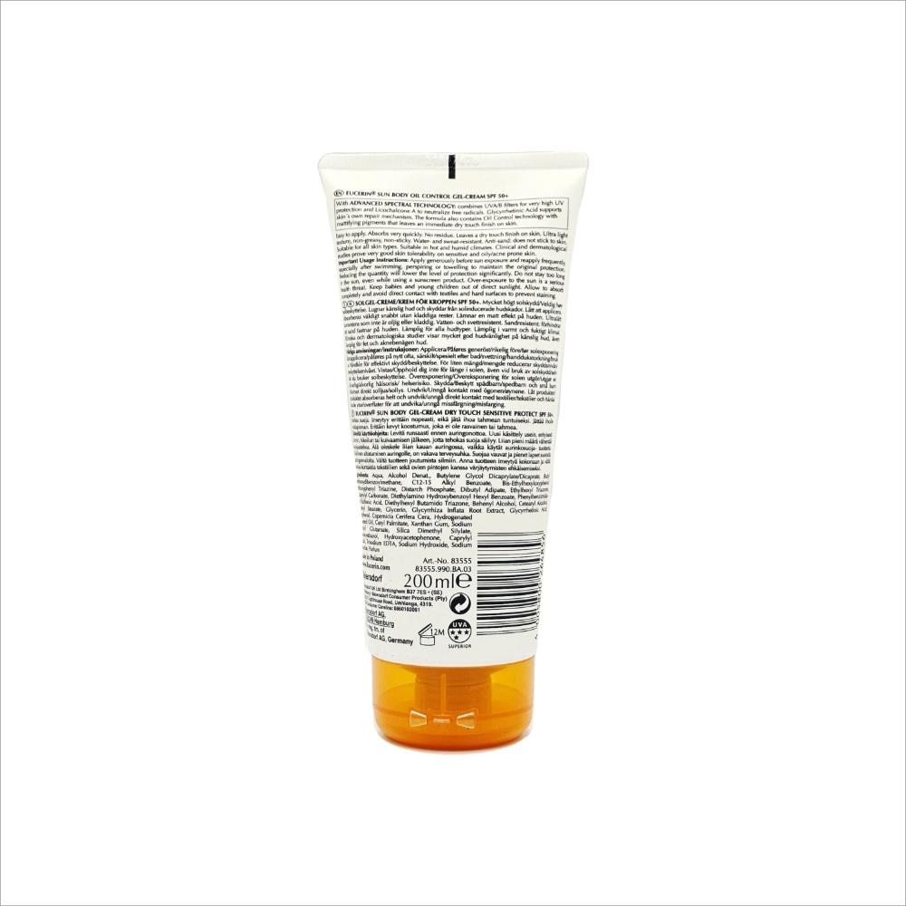 Sun Oil Control Dry Touch Sun Gel Cream Spf50 - 200 Ml