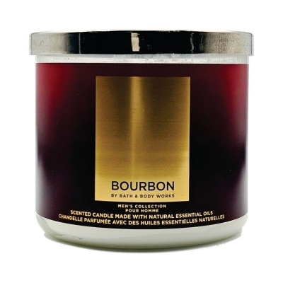 BATH N BODY WORKS BBW BOURBON 3 WICK CANDLE