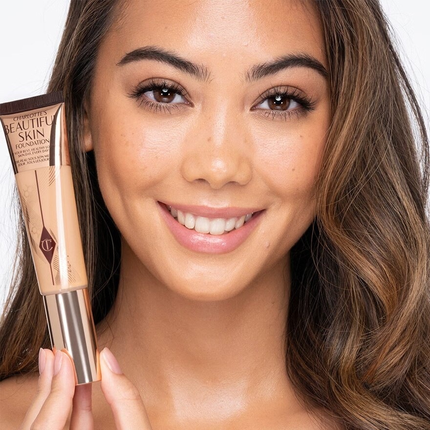 Charlotte'S Beautiful Skin Foundation 7 Warm Medium Skin With Warm Golden Yellow  Undertone