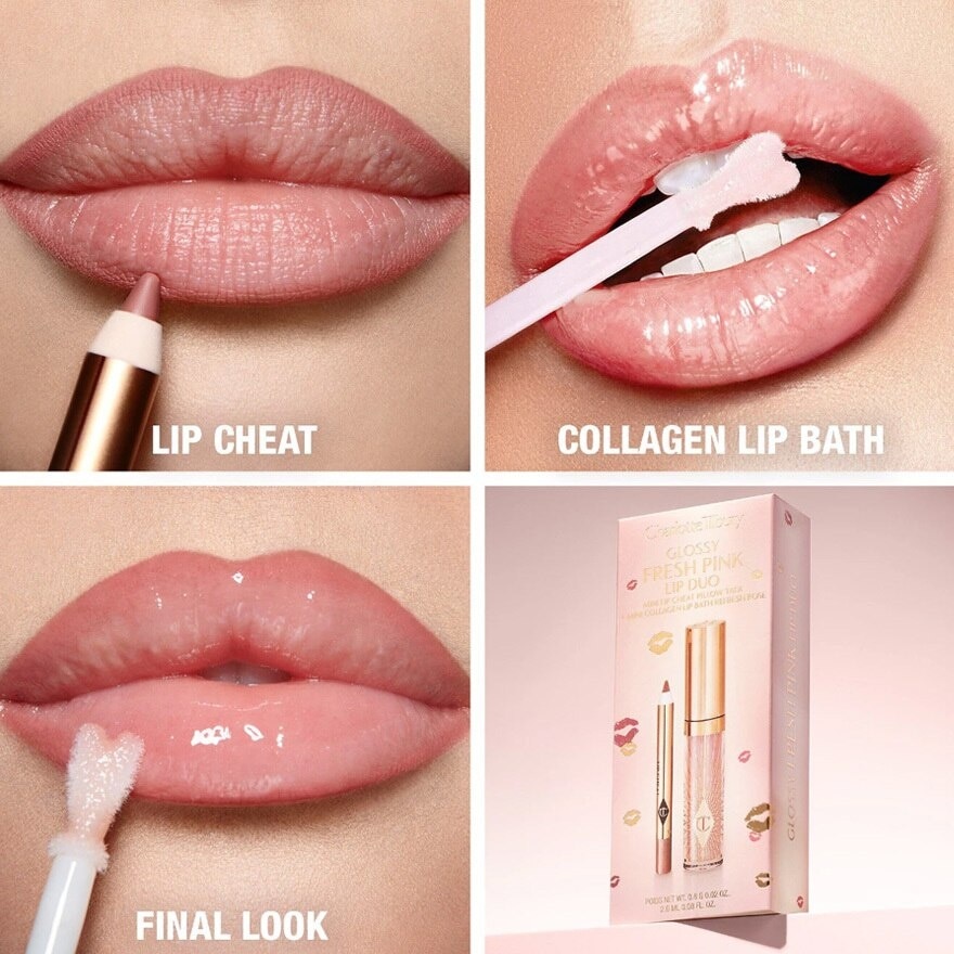 Lip Gloss & Lip Liner Set – Fresh Pink