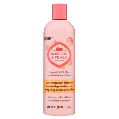 HASK Rose Oil & Peach Color Protection - Shampoo Preserves Color & Shine 355ML