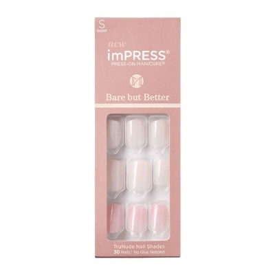 KISS Impress Bare But Better Press On Manicure - Effortless Finish