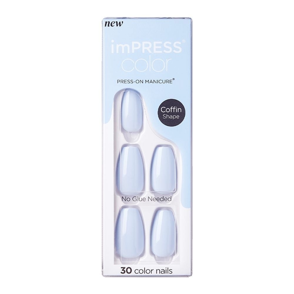 KISS - Impress Color Press-On Manicure Coffin Cloudless