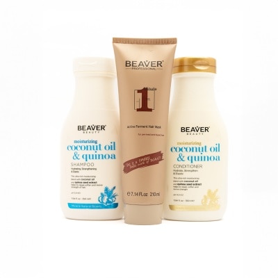 BEAVER BVR COCONUT SET 350ML W/ 1 MIN HAIR MASK