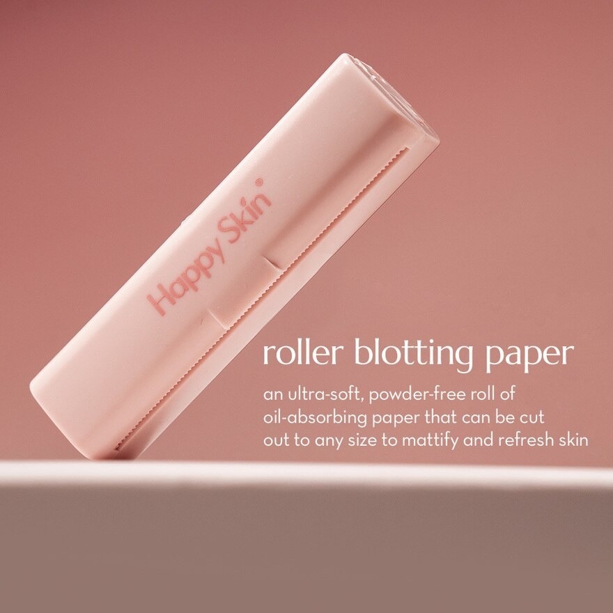 HAPPY SKIN BLOTTING SHEET ROLLER PINK