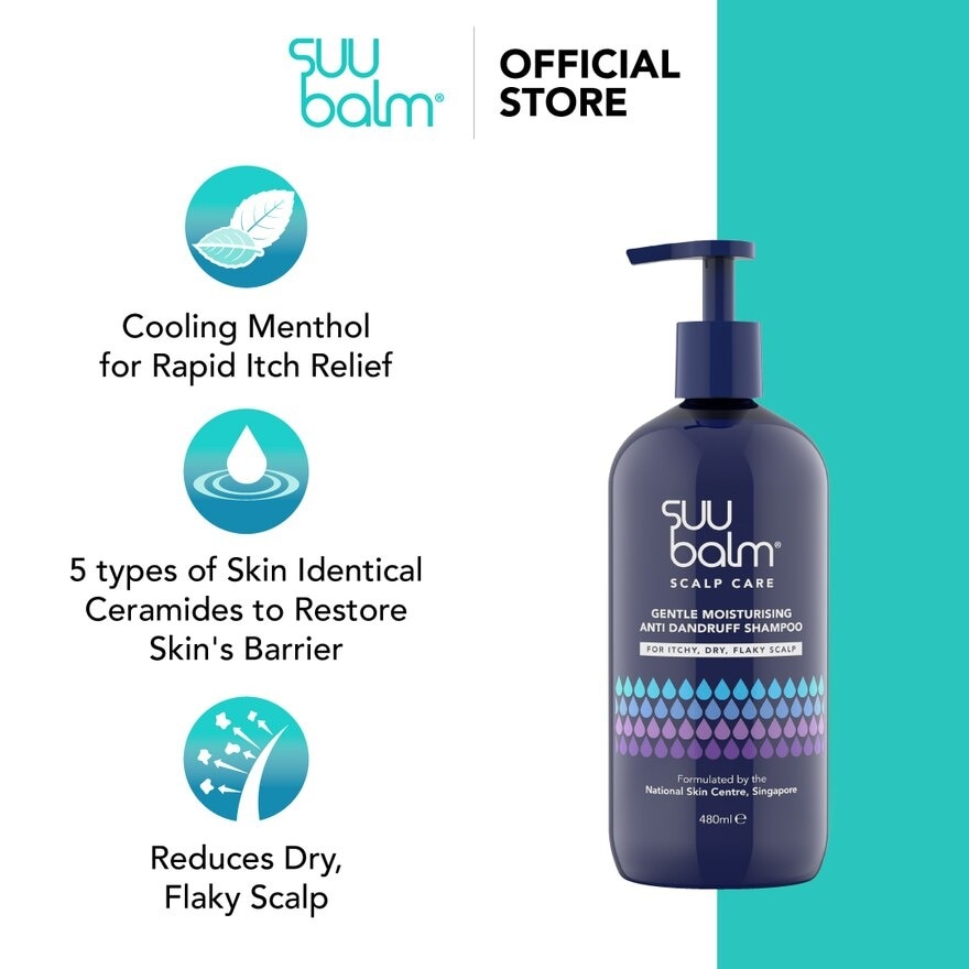 Suu Balm Gentle Moisturising Anti Dandruff Shampoo 480ml