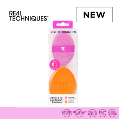 REAL TECHNIQUES Miracle 2-in-1 Powder Puff + Travel Case