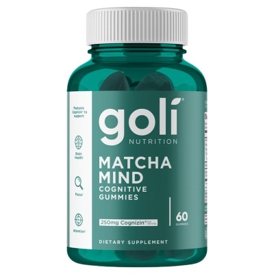 GOLI GOLI MATCHA MIND COGNITIVE GUMMIES 60S