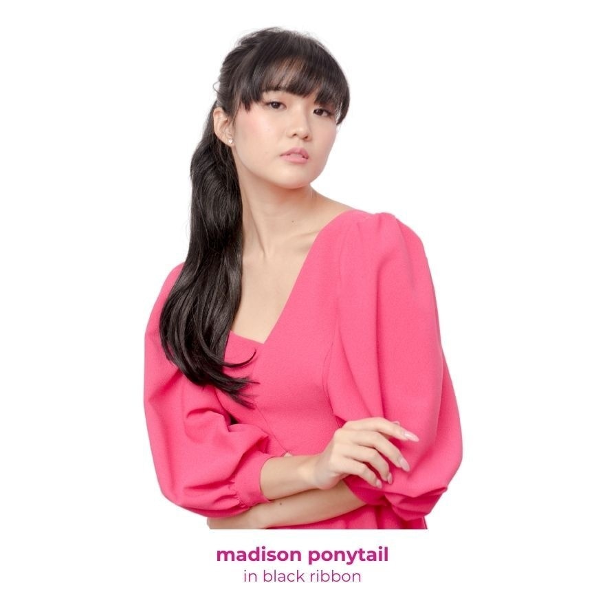 TOKYO POSH MADISON Ponytail BlackRibbon Espresso