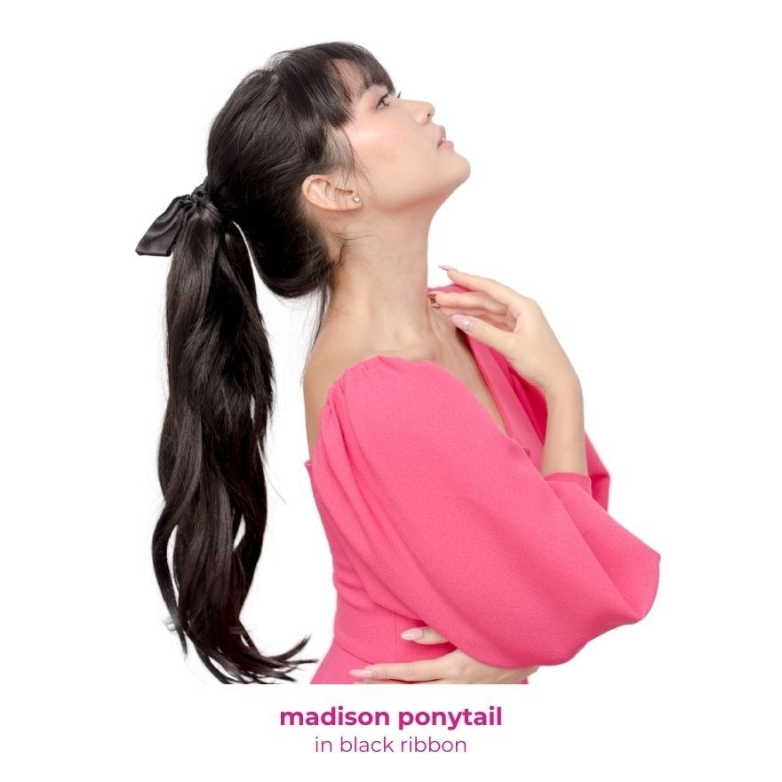 TOKYO POSH MADISON Ponytail BlackRibbon Espresso