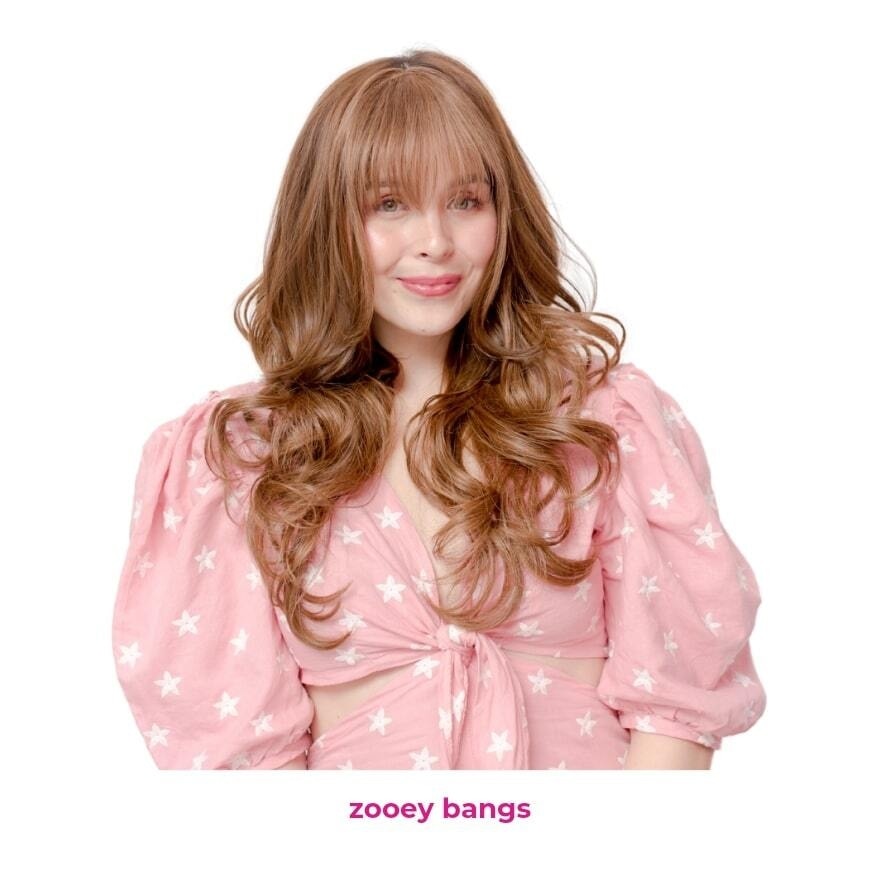 TOKYO POSH ZOOEY Human Hair Clipon BANGS Espresso