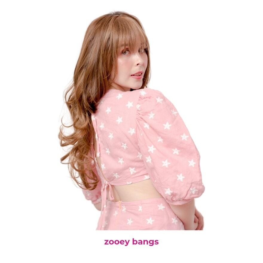 TOKYO POSH ZOOEY Human Hair Clipon BANGS Espresso