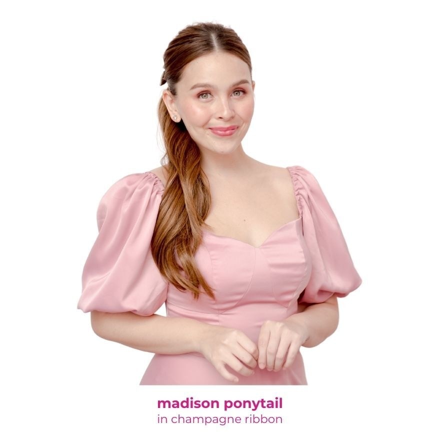 TOKYO POSH MADISON Ponytail ChampagneRibbon Macchiato