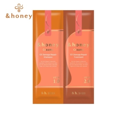 ANDHONEY Creamy Ex Damage Repair Shampoo 1.0 10ml & Treatment 2.0 10g Trial