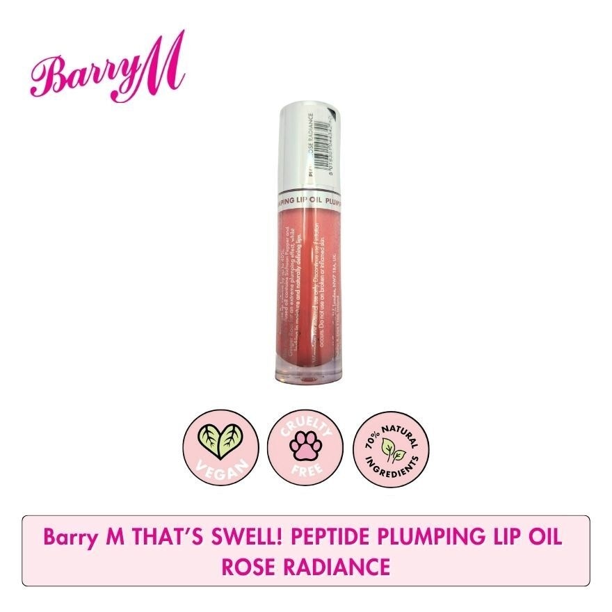 Barry M Thats Swell Peptide Plumping Lip Oil Rose Radiance