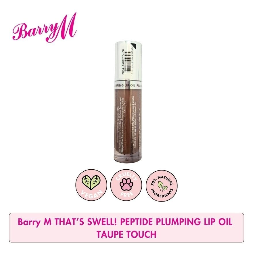 Barry M Thats Swell Peptide Plumping Lip Oil Taupe Touch