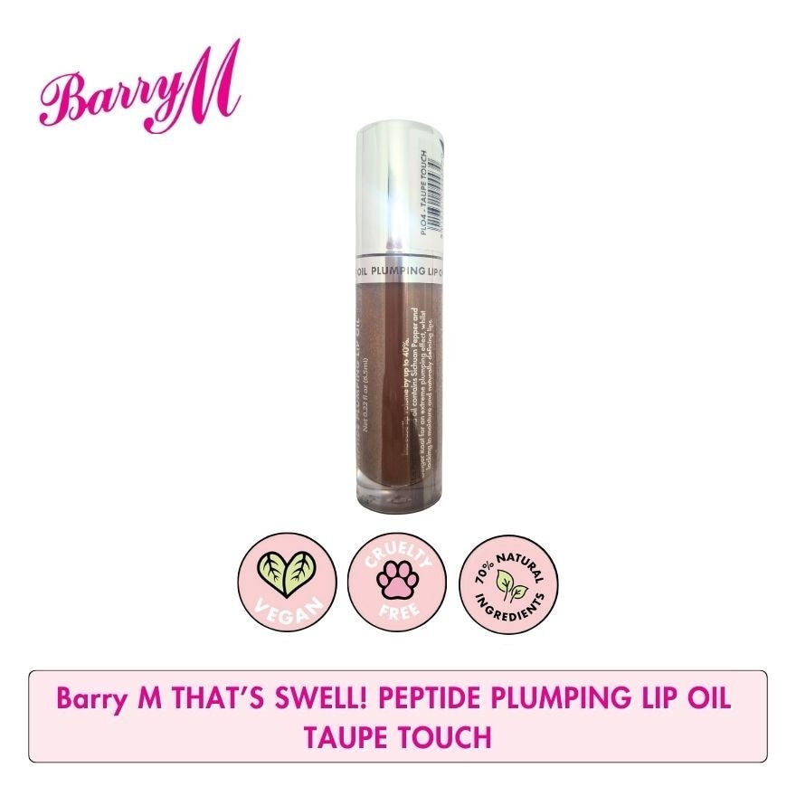 Barry M Thats Swell Peptide Plumping Lip Oil Taupe Touch