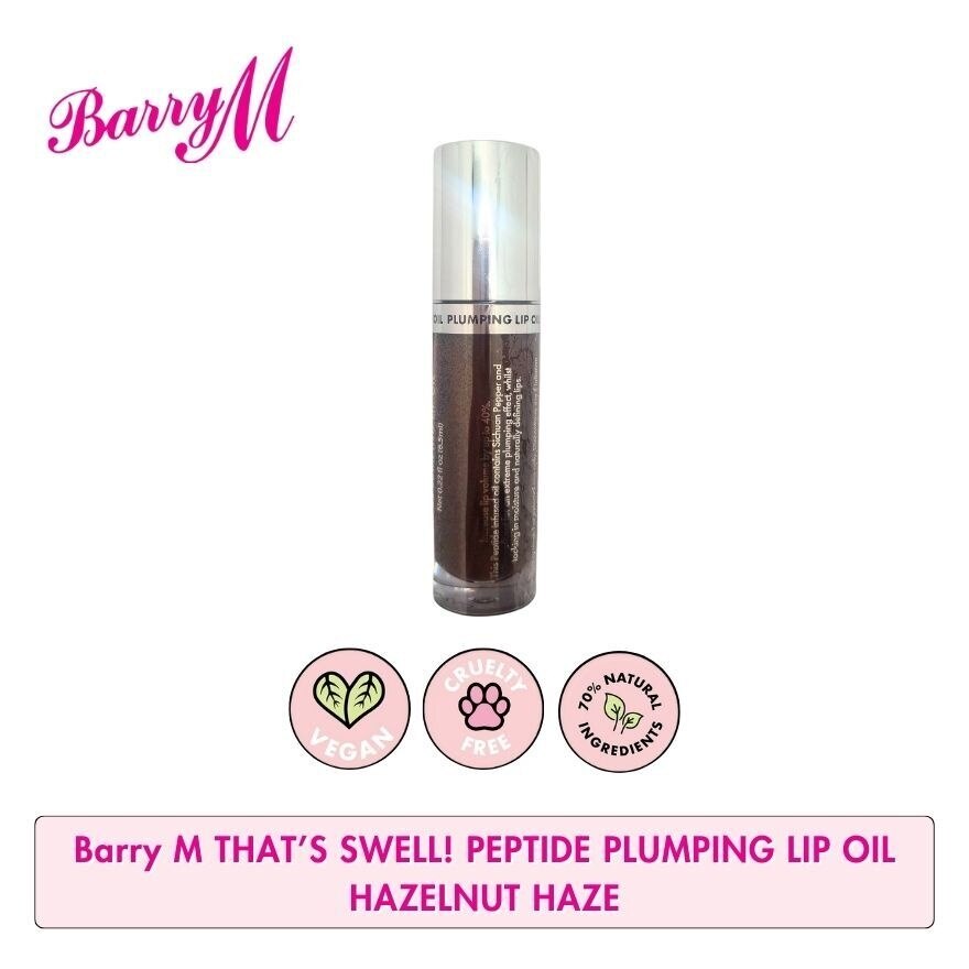 Barry M Thats Swell Peptide Plumping Lip Oil Hazelnut Haze