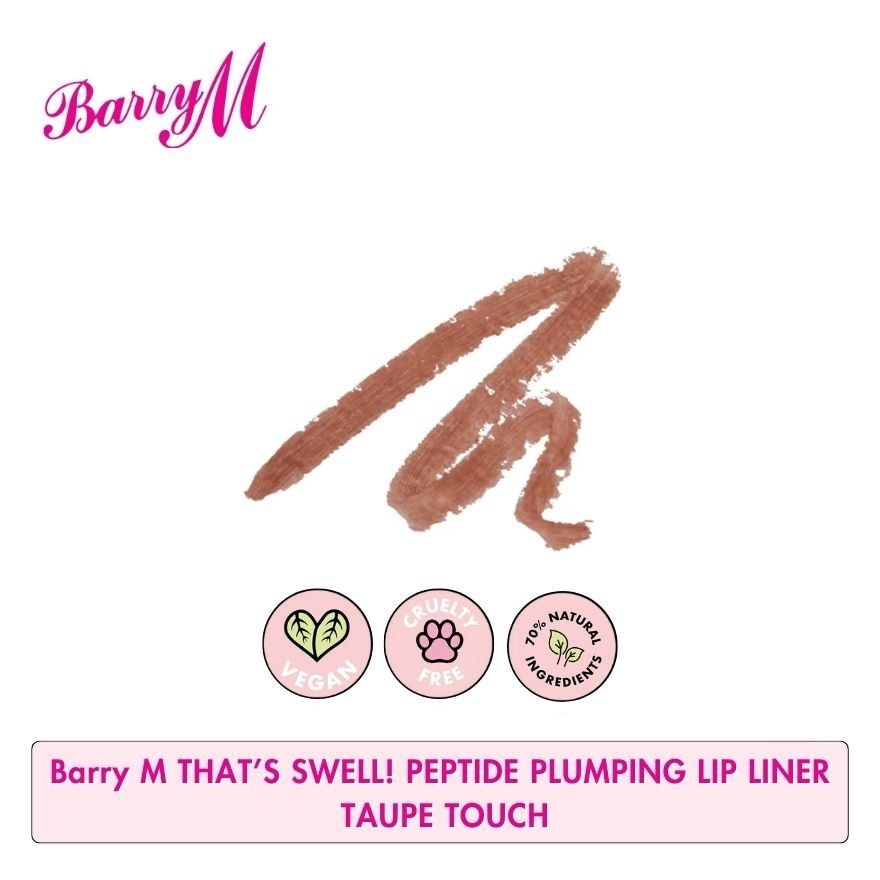 Barry M Thats Swell Peptide Plumping Lip Liner Taupe Touch