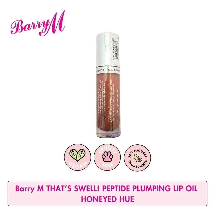 Barry M Thats Swell Peptide Plumping Lip Oil Honeyed Hue