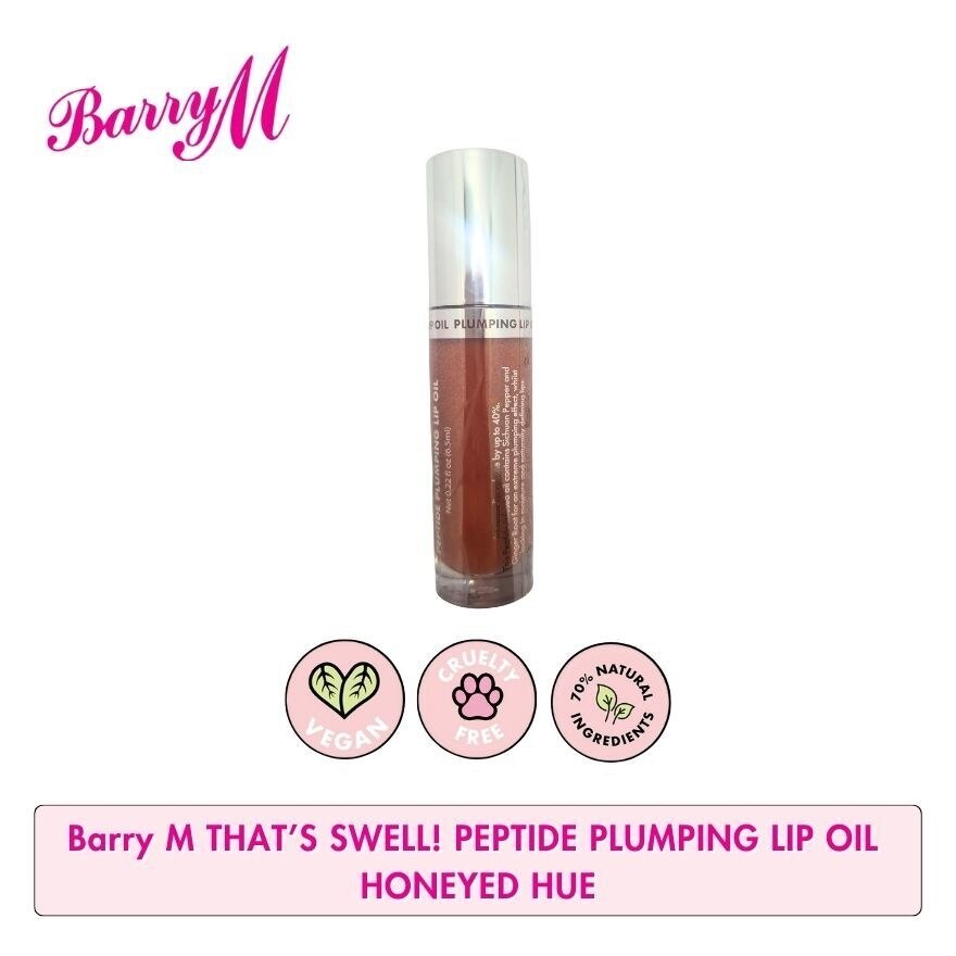Barry M Thats Swell Peptide Plumping Lip Oil Honeyed Hue