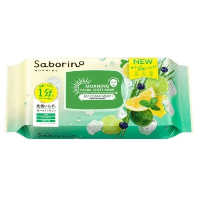 SABORINO Saborino Morning Facial Sheet Mask Ice Clear Mint (28 sheets)