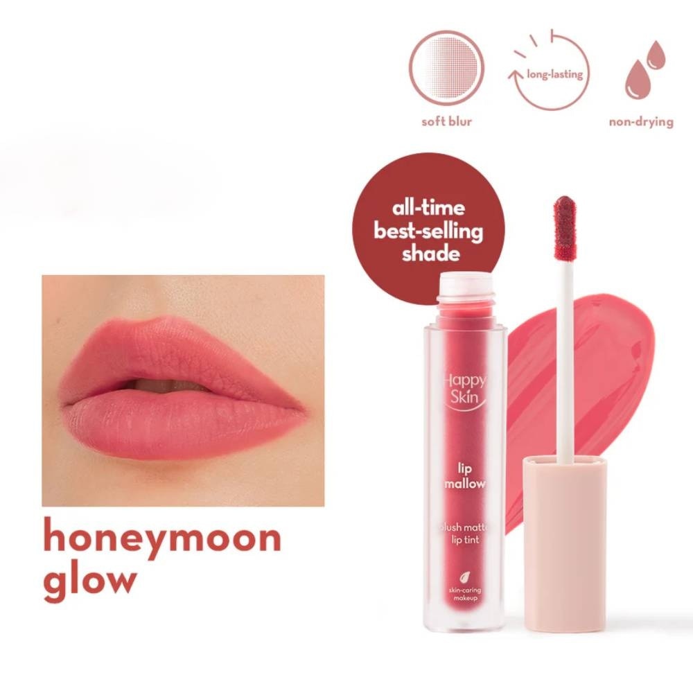 HAPPY SKIN MINI LIP MALLOW PLUSH MATTE LIP TINT IN HONEYMOON GLOW