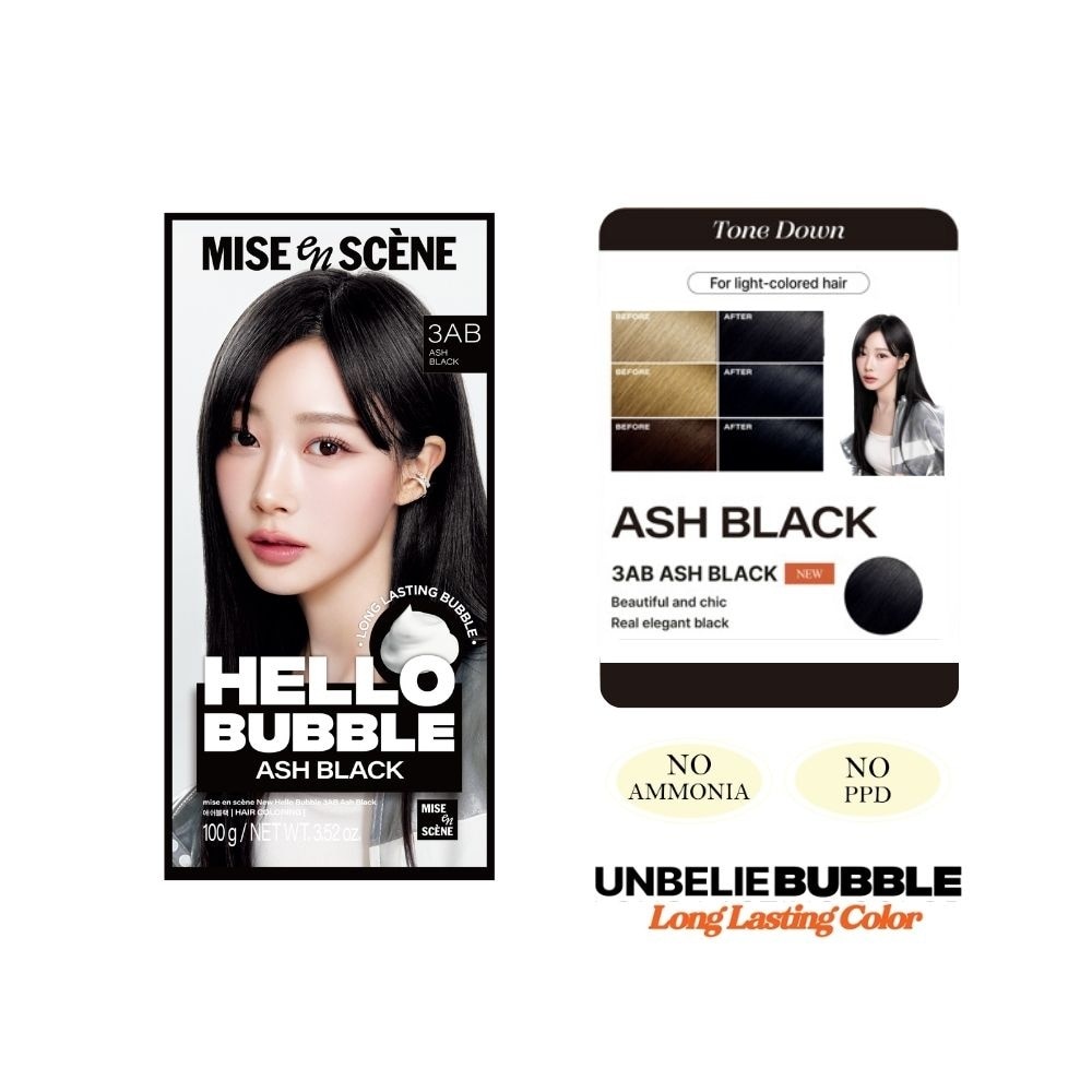 HELLO BUBBLE Ash Black 3Ab