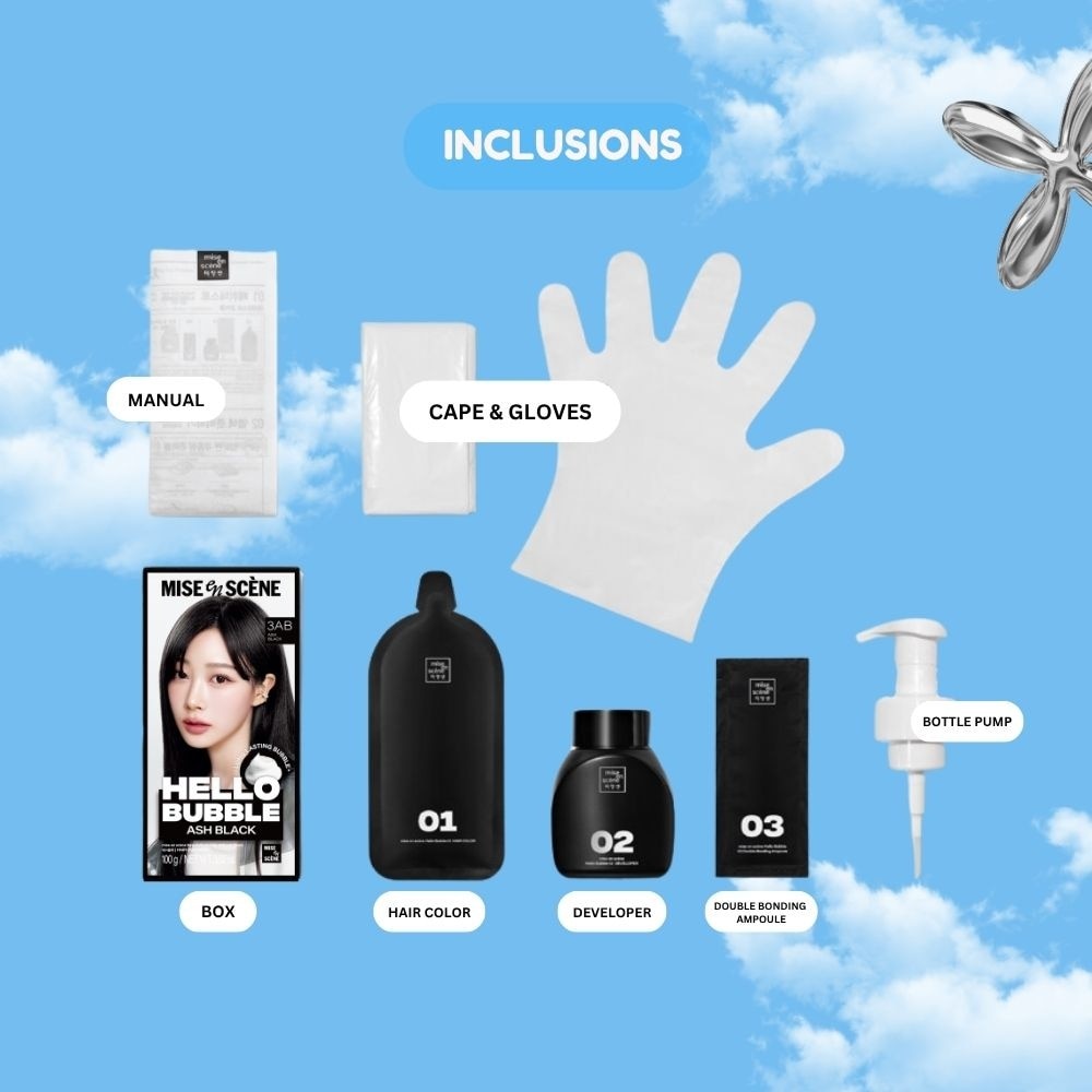 HELLO BUBBLE Ash Black 3Ab