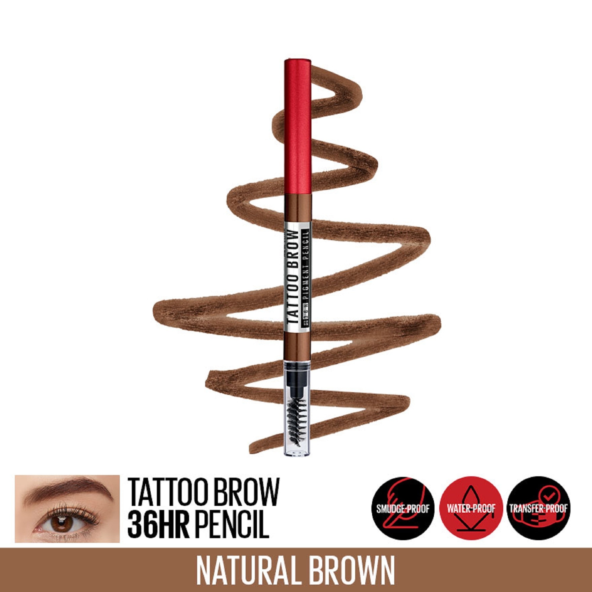 Tattoo Brow 36HR Eyebrow Pencil - Natural Brown